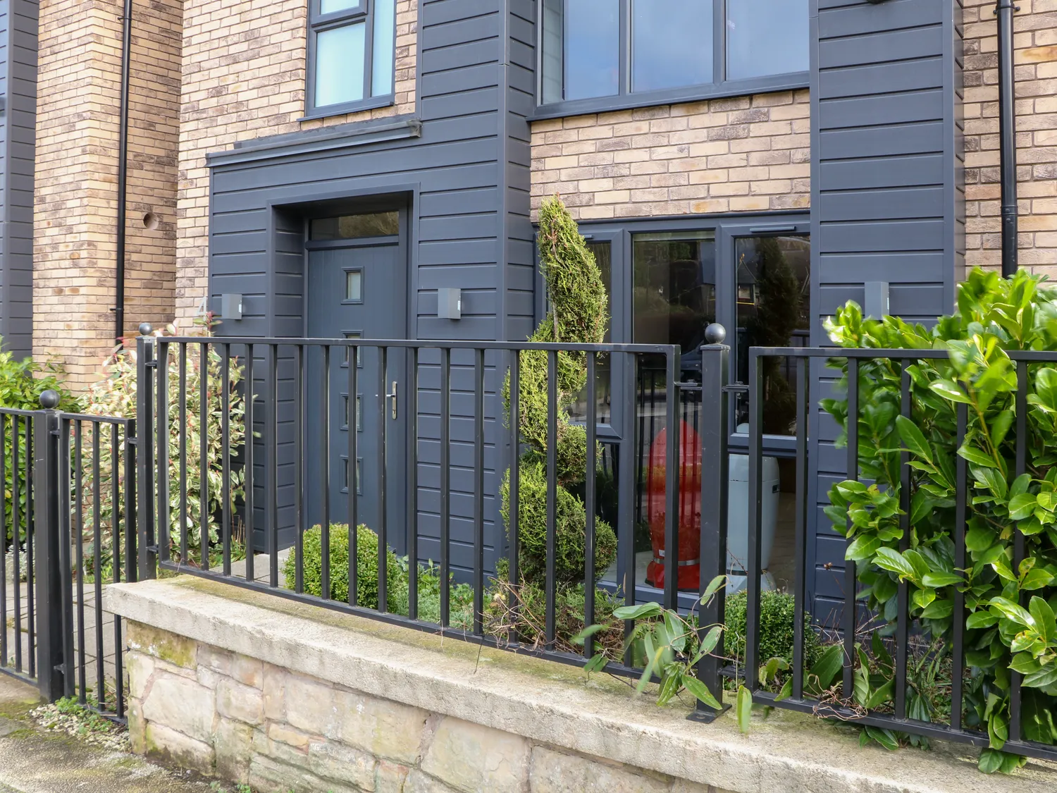 Gated front entrance of the townhouse